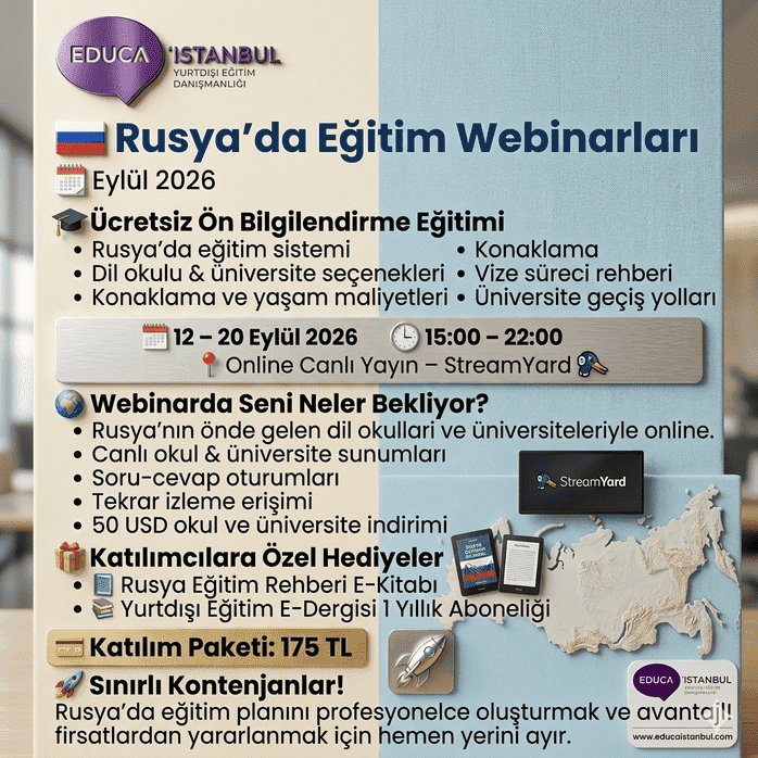 Rusya’da Eğitim Webinarları Eylül 2026